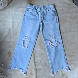 WE THE FREE MAGGIE STRAIGHT JEAN IN LIGHT STONE